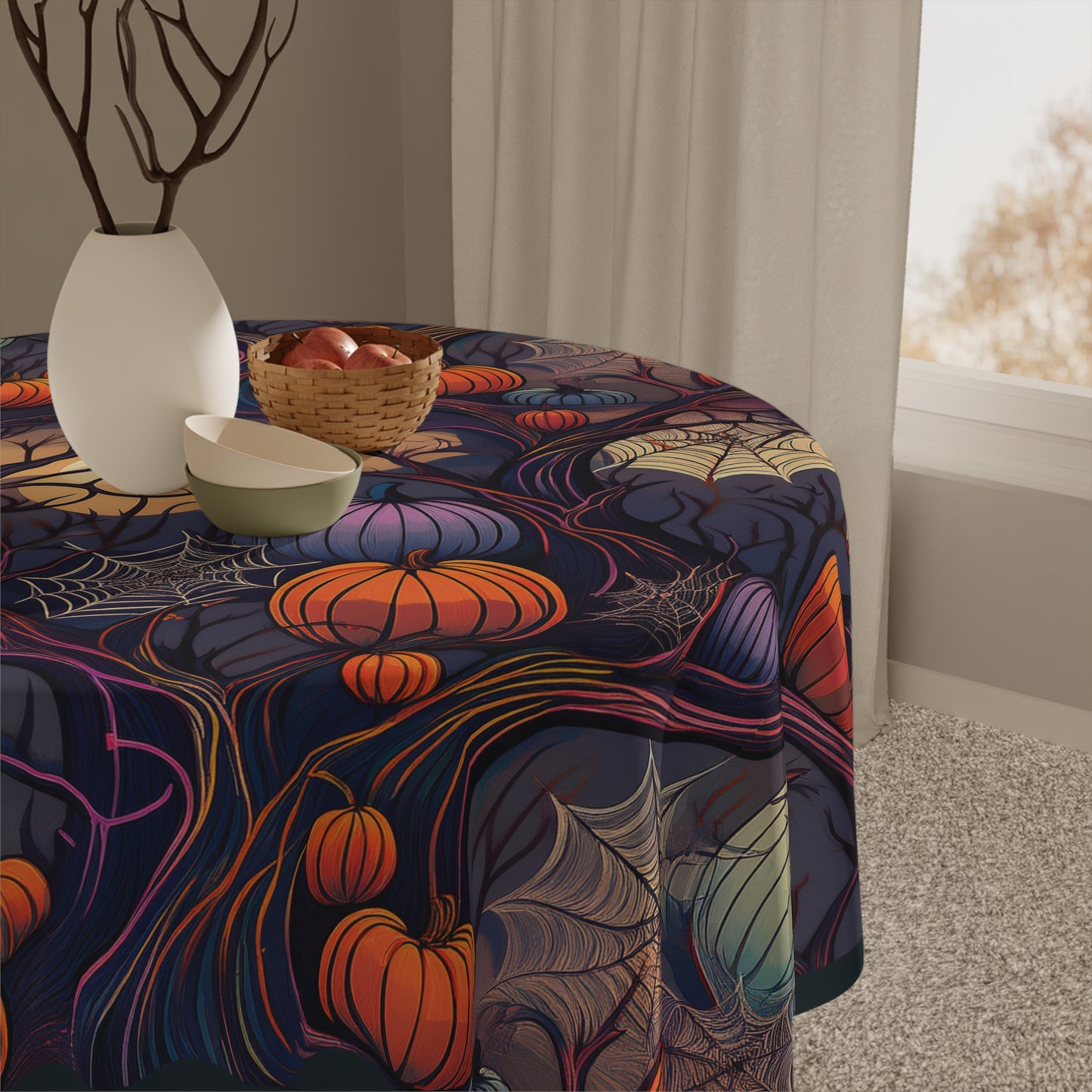 Autumn Enchanted Tablecloth | Fall Décor, Halloween Table Setting, Cozy Gatherings, Thanksgiving Table Cover, Harvest Feast