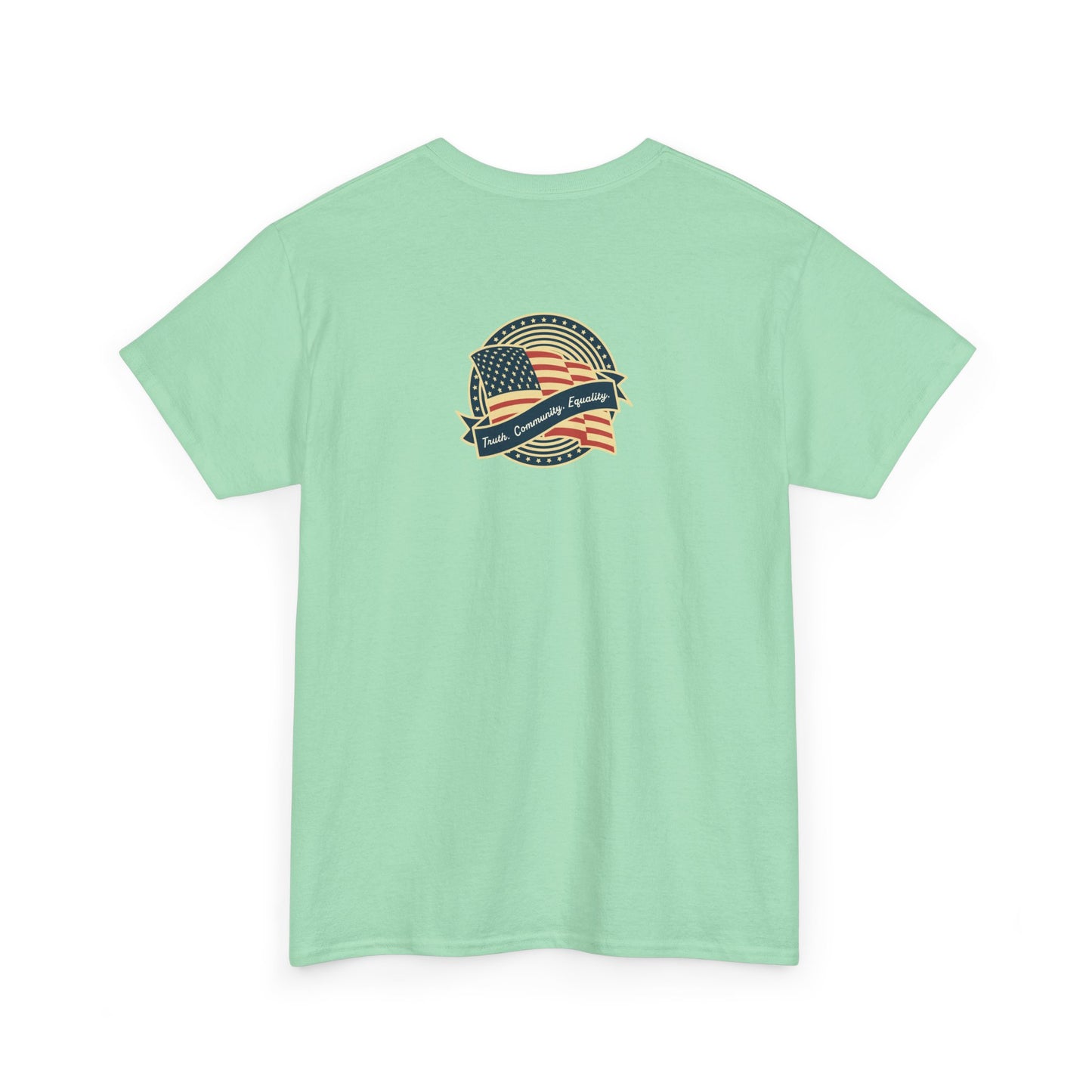Progressive Patriot- Unisex Heavy Cotton Tee, Retro T-Shirt, Casual Wear, Gift for Activists, Independence Day, Protests, Everyday Apparel