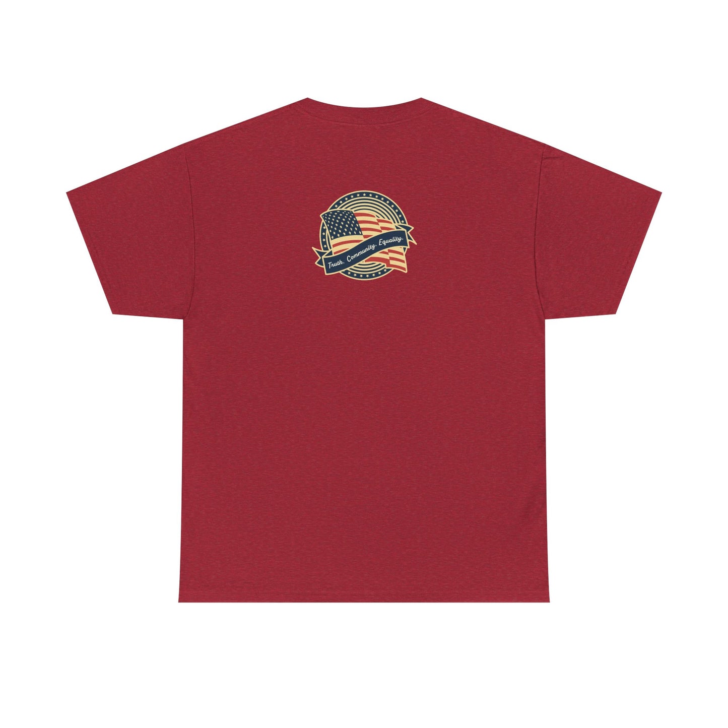 Progressive Patriot- Unisex Heavy Cotton Tee, Retro T-Shirt, Casual Wear, Gift for Activists, Independence Day, Protests, Everyday Apparel