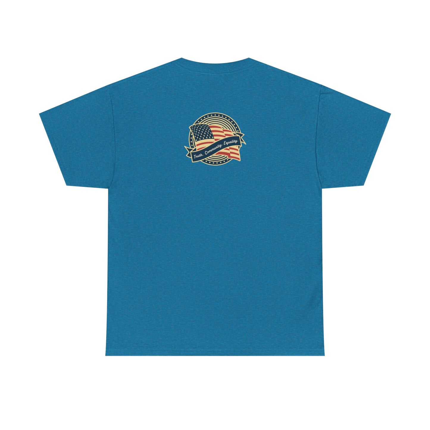 Progressive Patriot- Unisex Heavy Cotton Tee, Retro T-Shirt, Casual Wear, Gift for Activists, Independence Day, Protests, Everyday Apparel