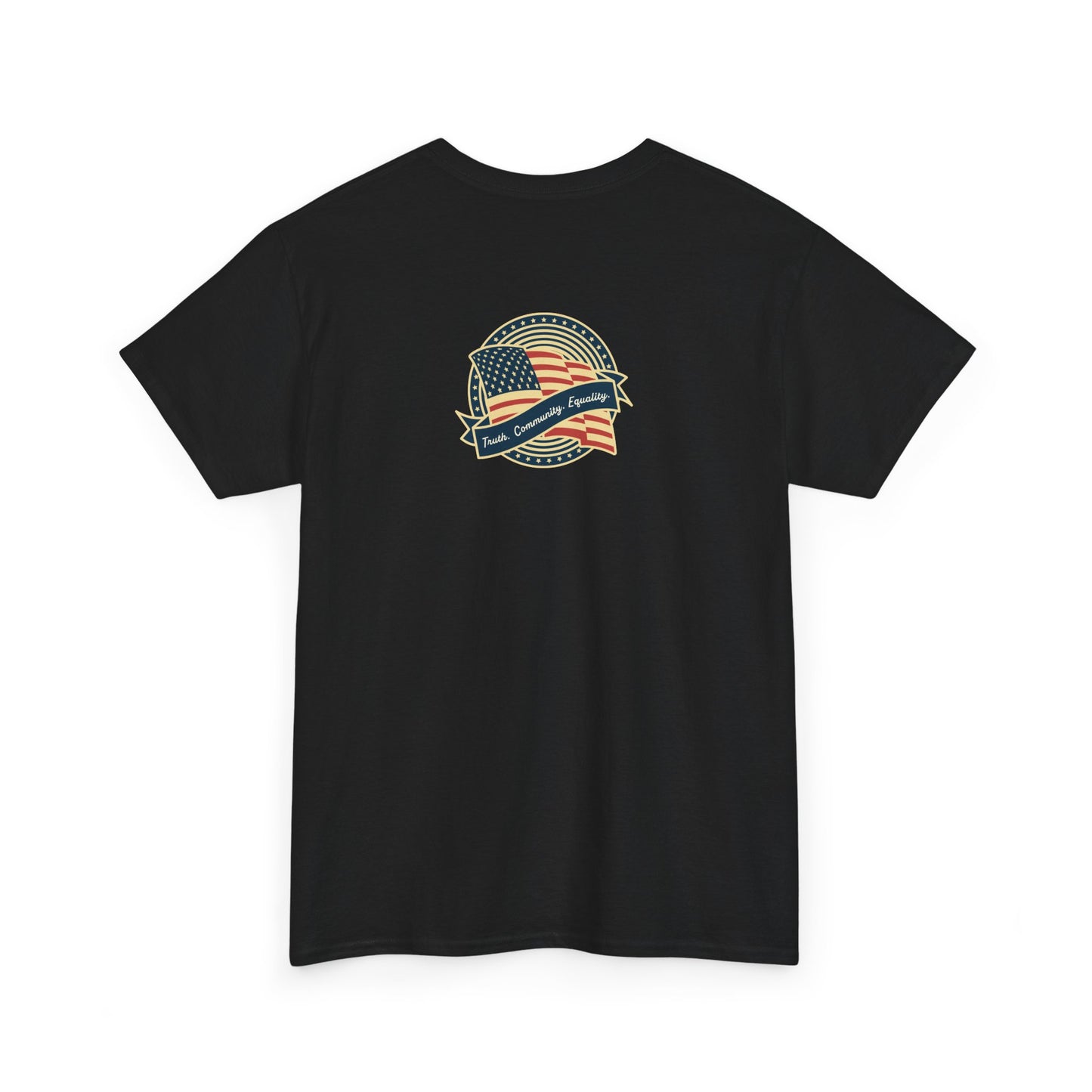 Progressive Patriot- Unisex Heavy Cotton Tee, Retro T-Shirt, Casual Wear, Gift for Activists, Independence Day, Protests, Everyday Apparel