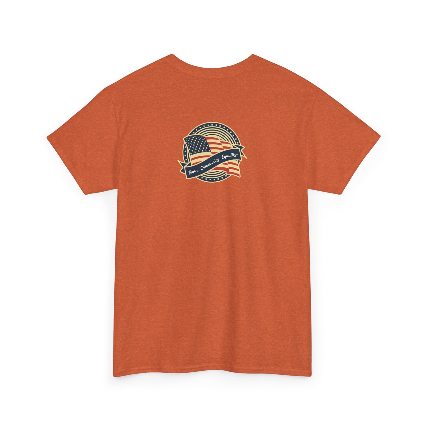 Progressive Patriot- Unisex Heavy Cotton Tee, Retro T-Shirt, Casual Wear, Gift for Activists, Independence Day, Protests, Everyday Apparel