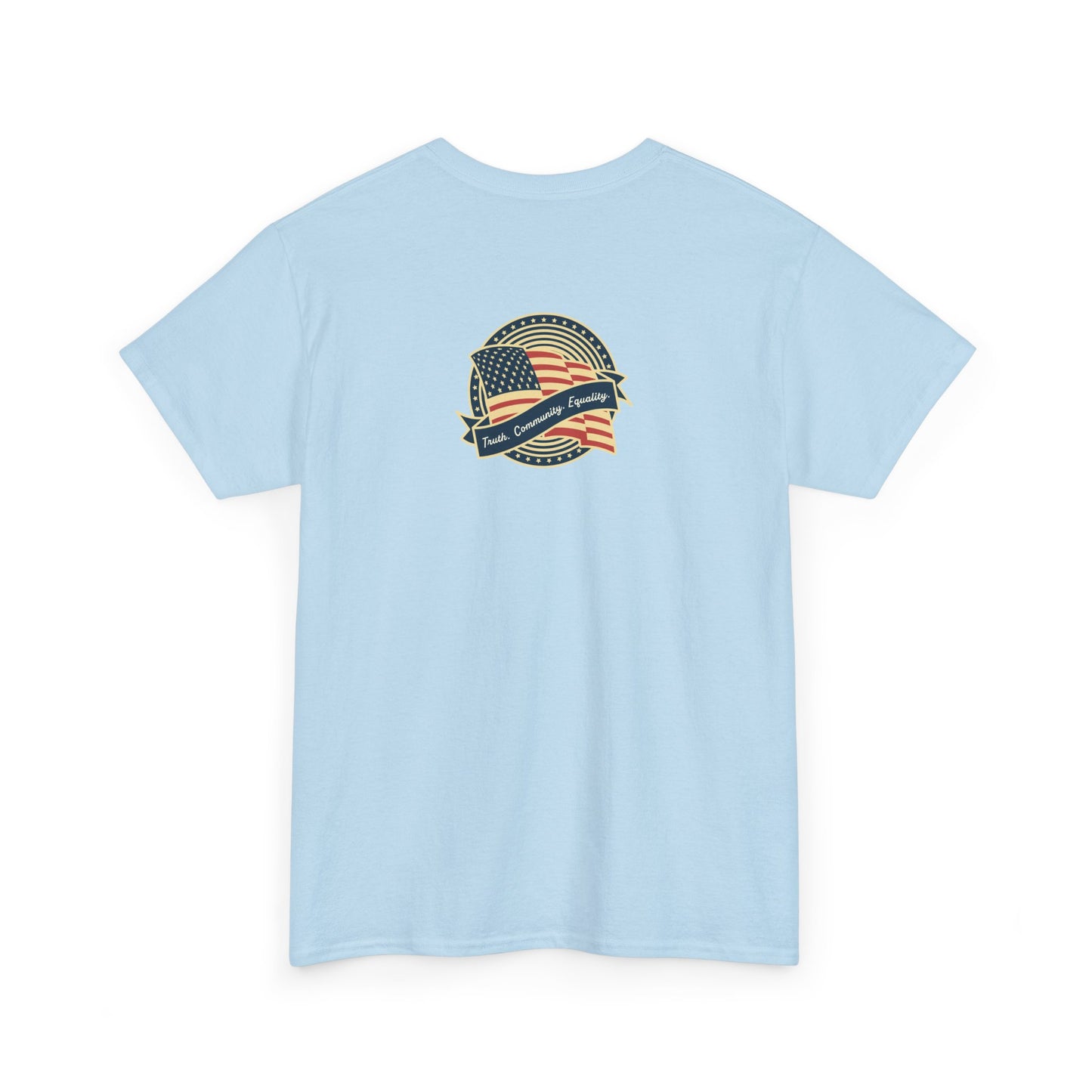 Progressive Patriot- Unisex Heavy Cotton Tee, Retro T-Shirt, Casual Wear, Gift for Activists, Independence Day, Protests, Everyday Apparel