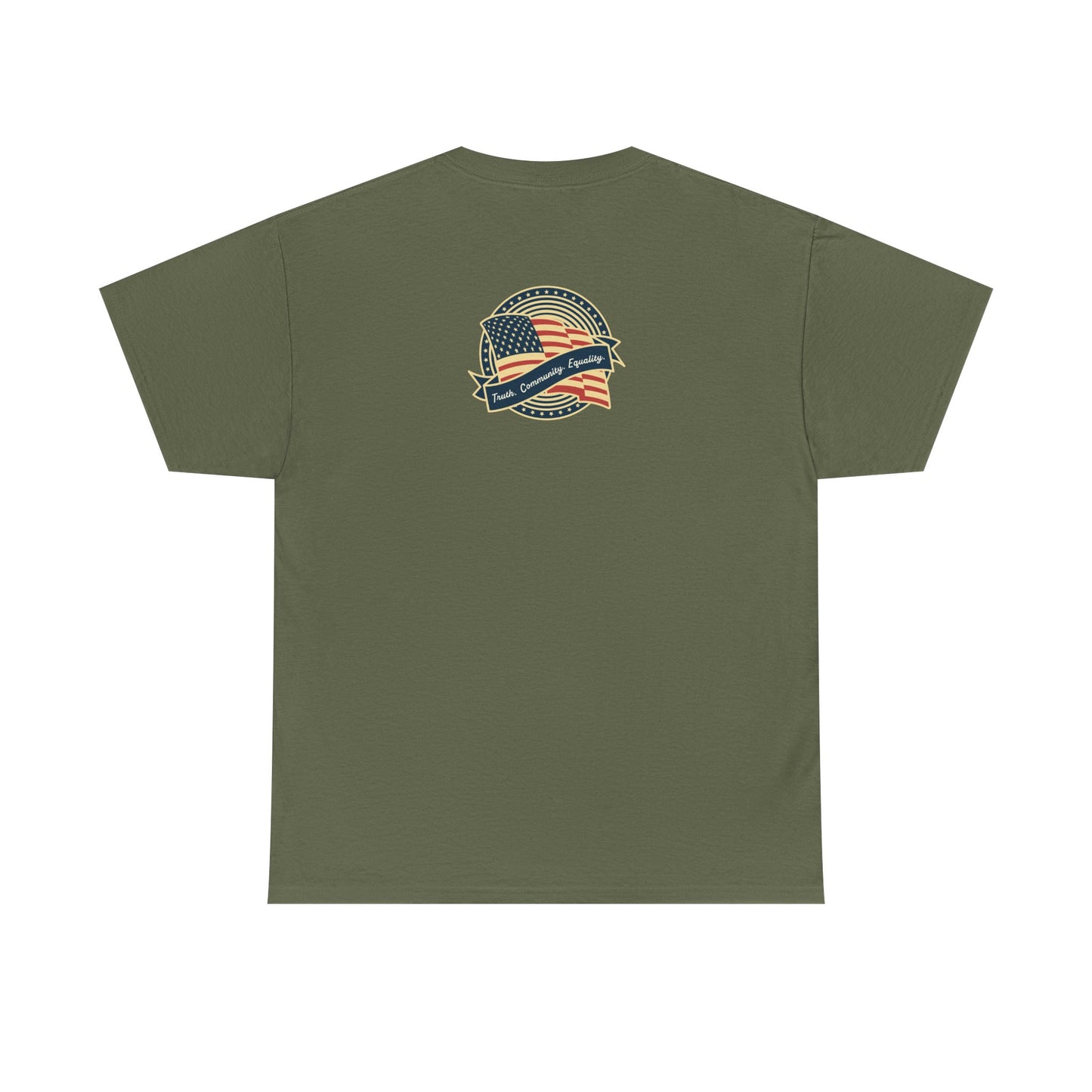 Progressive Patriot- Unisex Heavy Cotton Tee, Retro T-Shirt, Casual Wear, Gift for Activists, Independence Day, Protests, Everyday Apparel