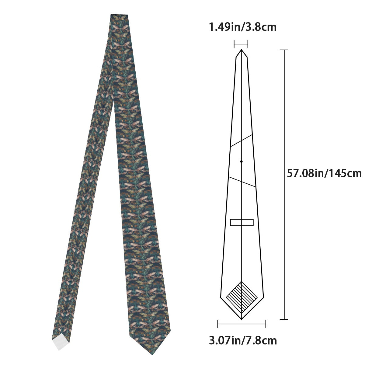Unisex Tie, Forest Dragonflies