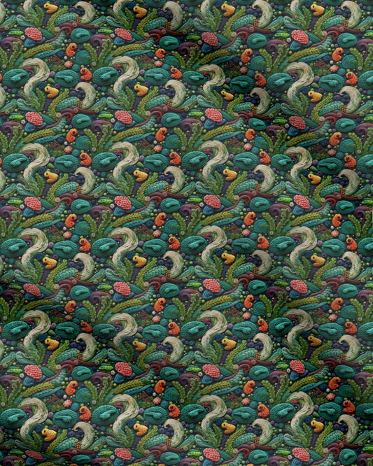 Frog and Blackberry Fabric Design