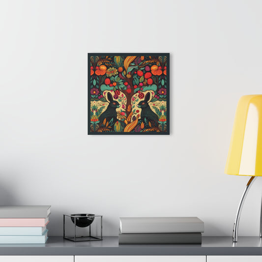 Acrylic Prints Surrealist Art Deco, Twin Rabbits