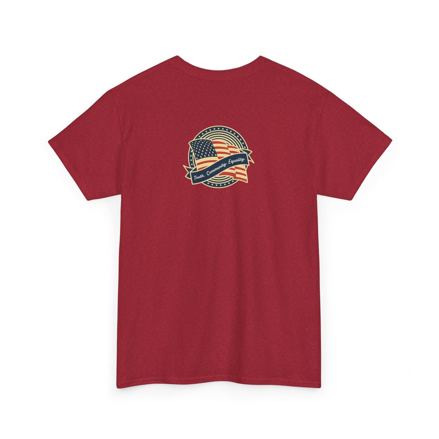 Progressive Patriot- Unisex Heavy Cotton Tee, Retro T-Shirt, Casual Wear, Gift for Activists, Independence Day, Protests, Everyday Apparel