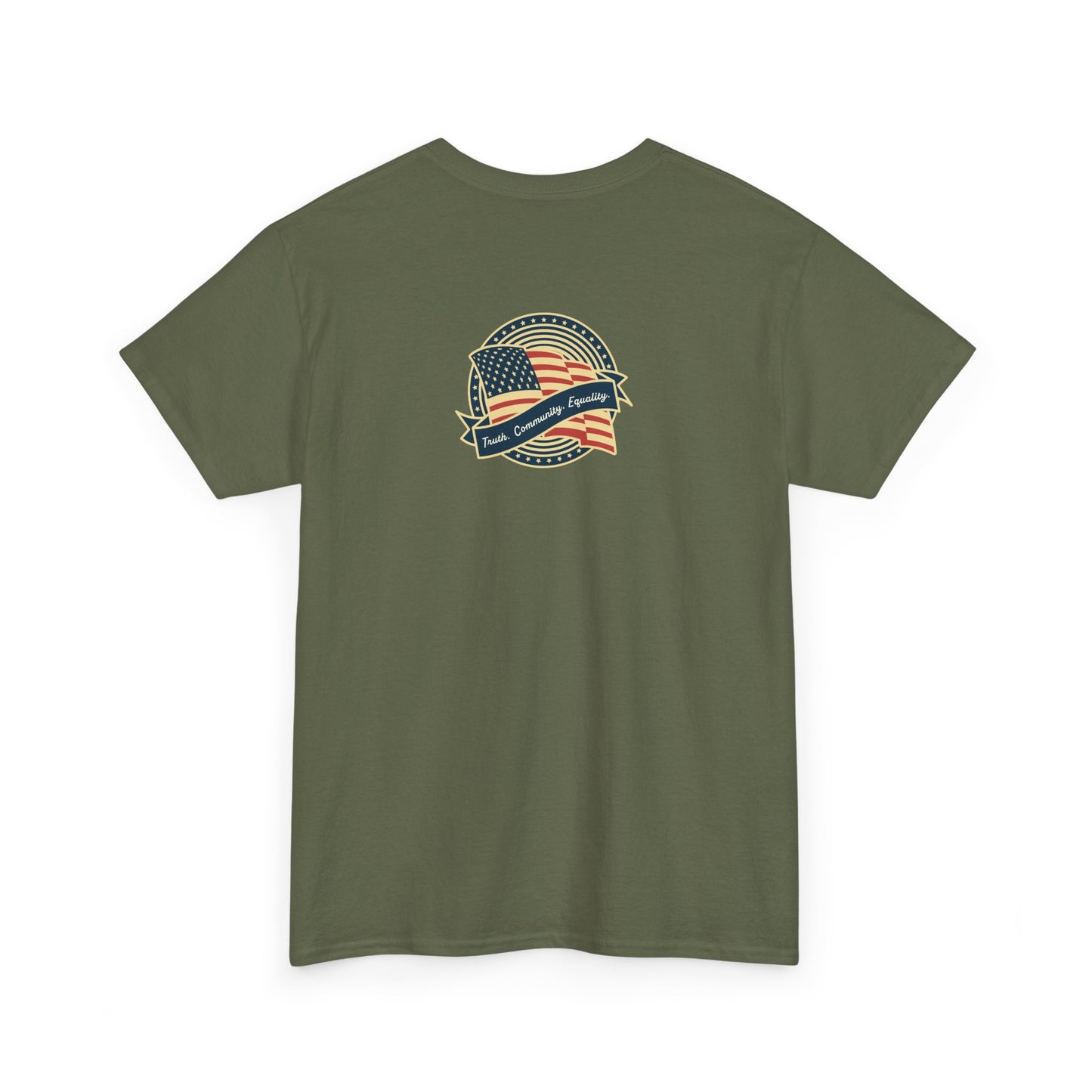 Progressive Patriot- Unisex Heavy Cotton Tee, Retro T-Shirt, Casual Wear, Gift for Activists, Independence Day, Protests, Everyday Apparel
