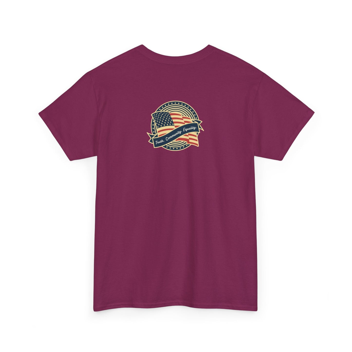 Progressive Patriot- Unisex Heavy Cotton Tee, Retro T-Shirt, Casual Wear, Gift for Activists, Independence Day, Protests, Everyday Apparel