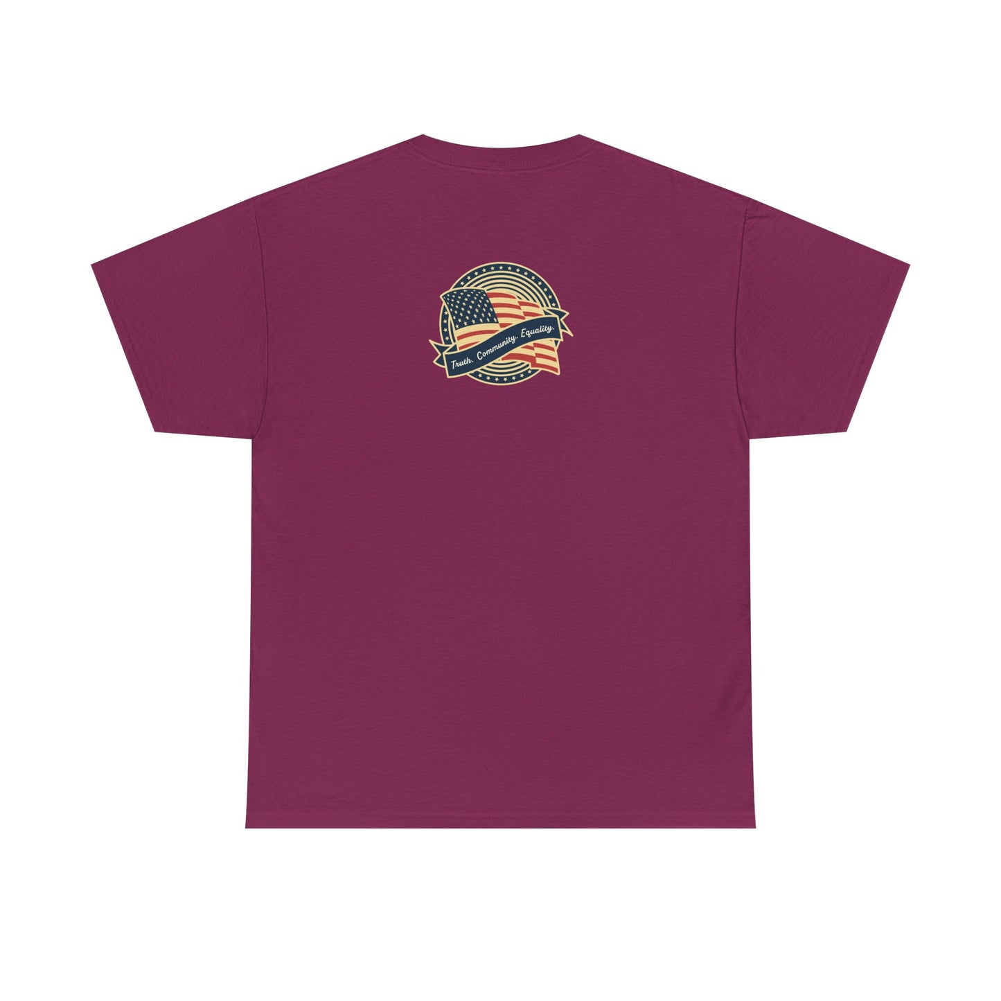 Progressive Patriot- Unisex Heavy Cotton Tee, Retro T-Shirt, Casual Wear, Gift for Activists, Independence Day, Protests, Everyday Apparel