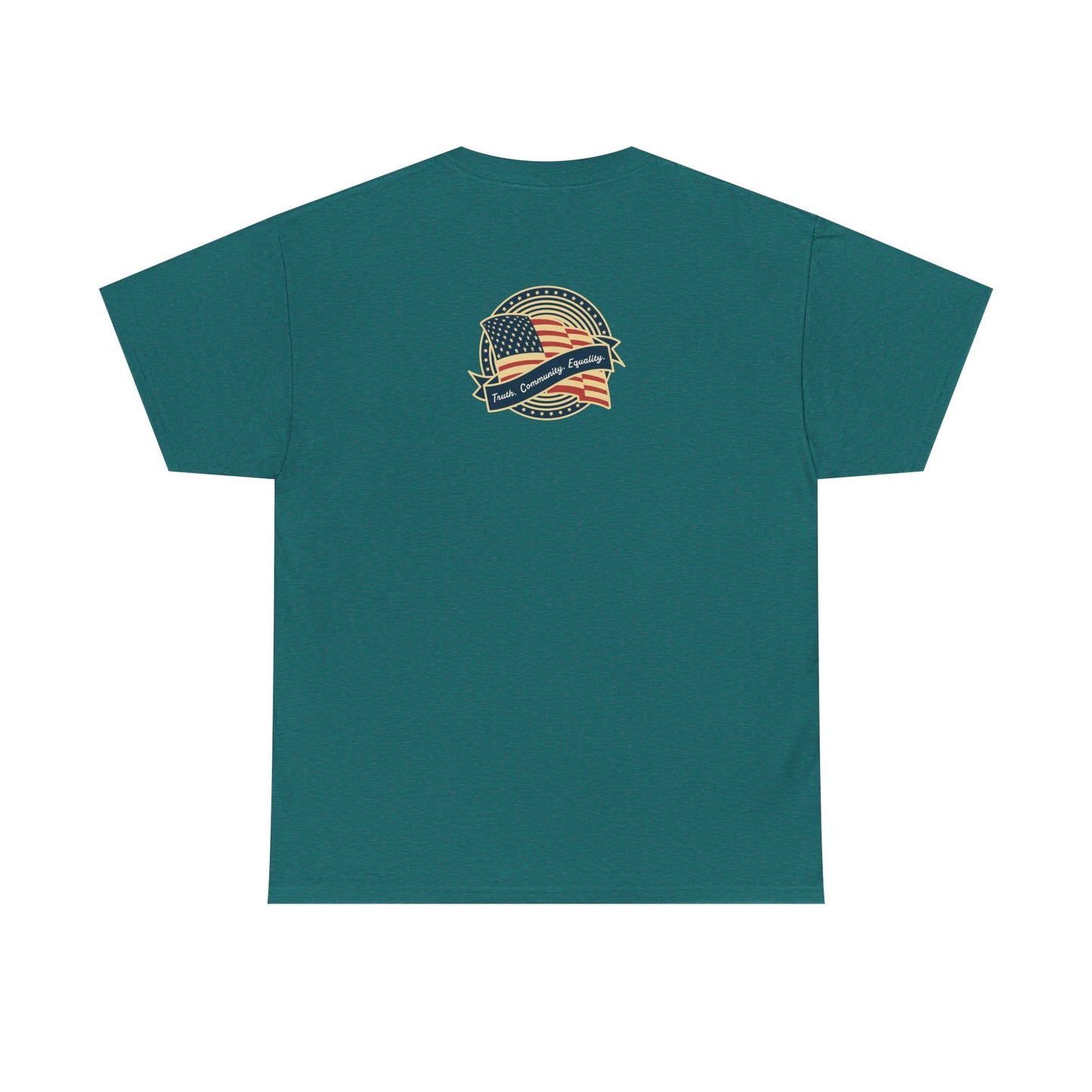 Progressive Patriot- Unisex Heavy Cotton Tee, Retro T-Shirt, Casual Wear, Gift for Activists, Independence Day, Protests, Everyday Apparel