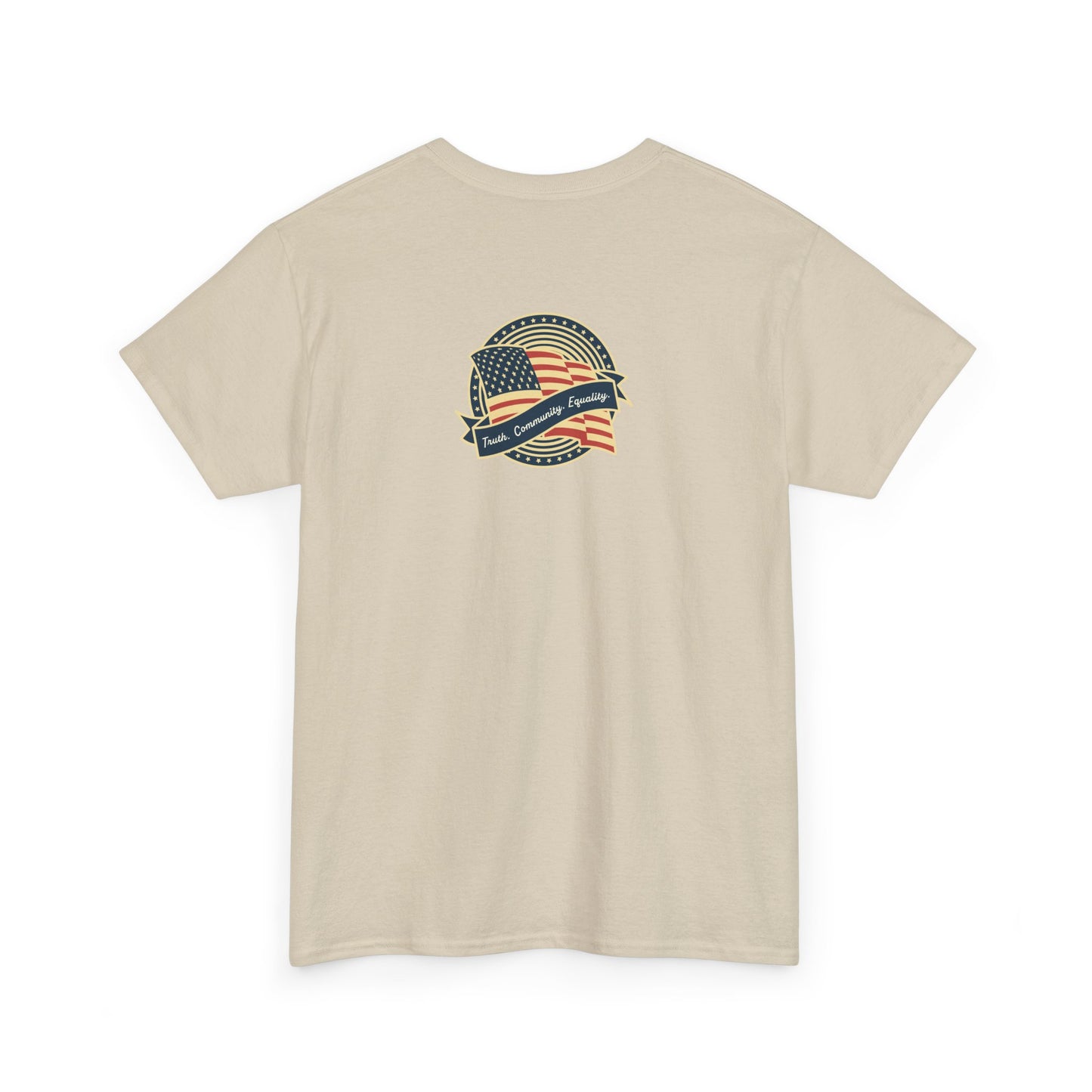 Progressive Patriot- Unisex Heavy Cotton Tee, Retro T-Shirt, Casual Wear, Gift for Activists, Independence Day, Protests, Everyday Apparel
