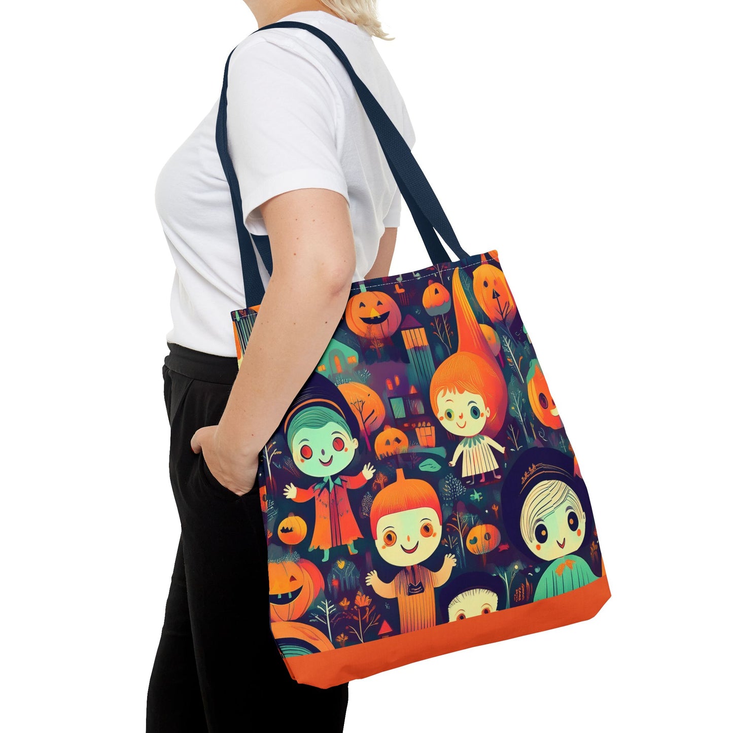 Halloween Trick-or-Treat Kids - Carry all Tote, Ideal for Parties, Eco-Friendly Reusable Shopper, Halloween Gift