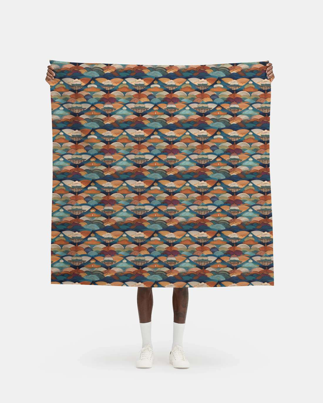 Repeat Pattern Fabric, Layered Sunset Hills