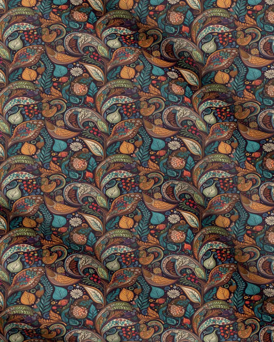 Repeat Pattern Fabric - Deco Garden Botanicals