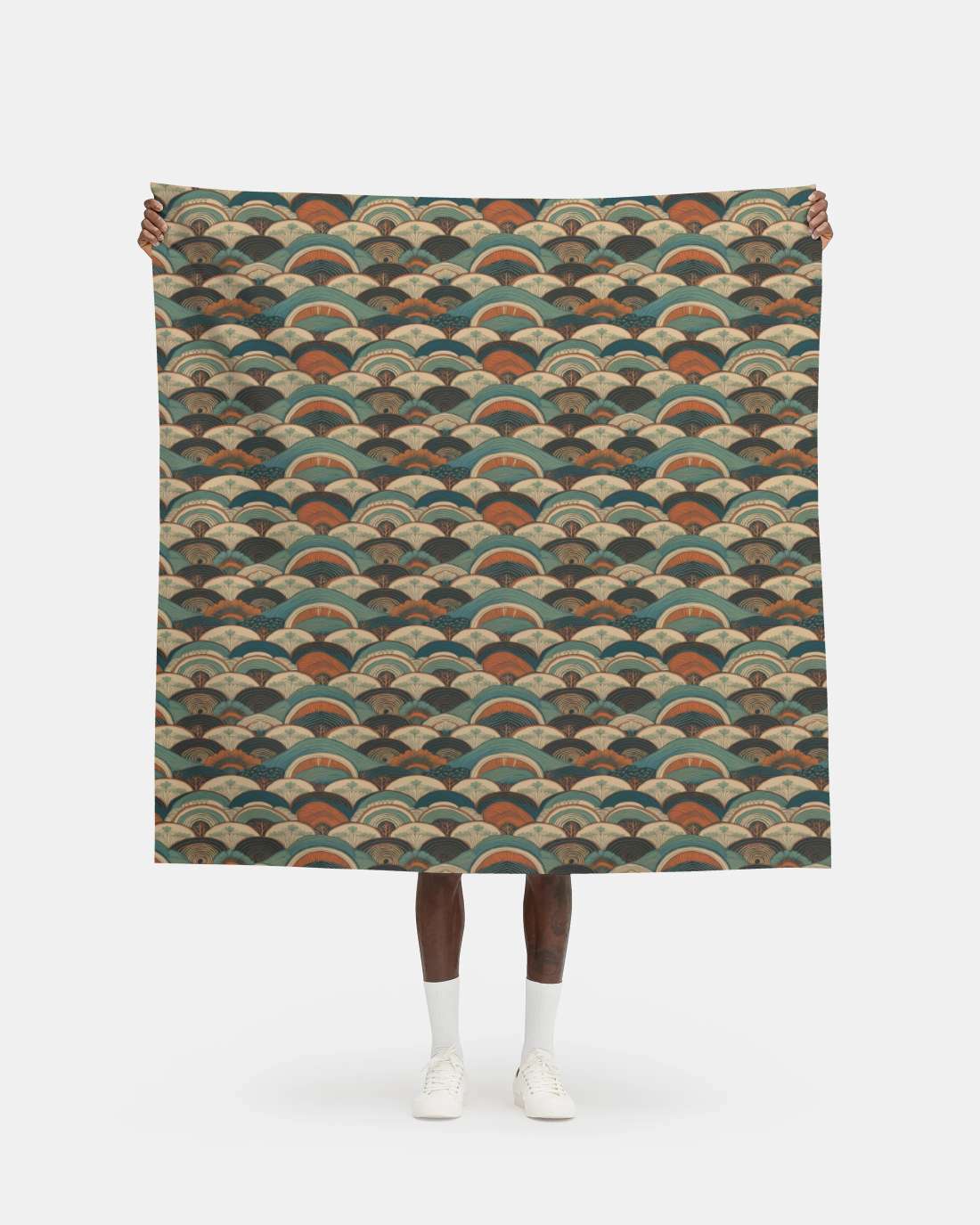 Repeat Pattern Fabric - Complimentary Warm and Cool Hills