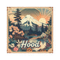Mt. Hood Vintage Mountain Sunrise Car Magnet | Scenic Nature Northwest Magnet