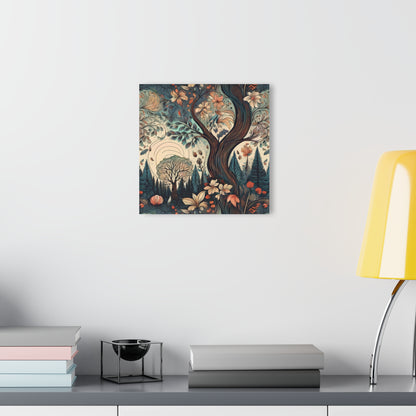 Acrylic Print - Winter Landscape Tree with Blossoms