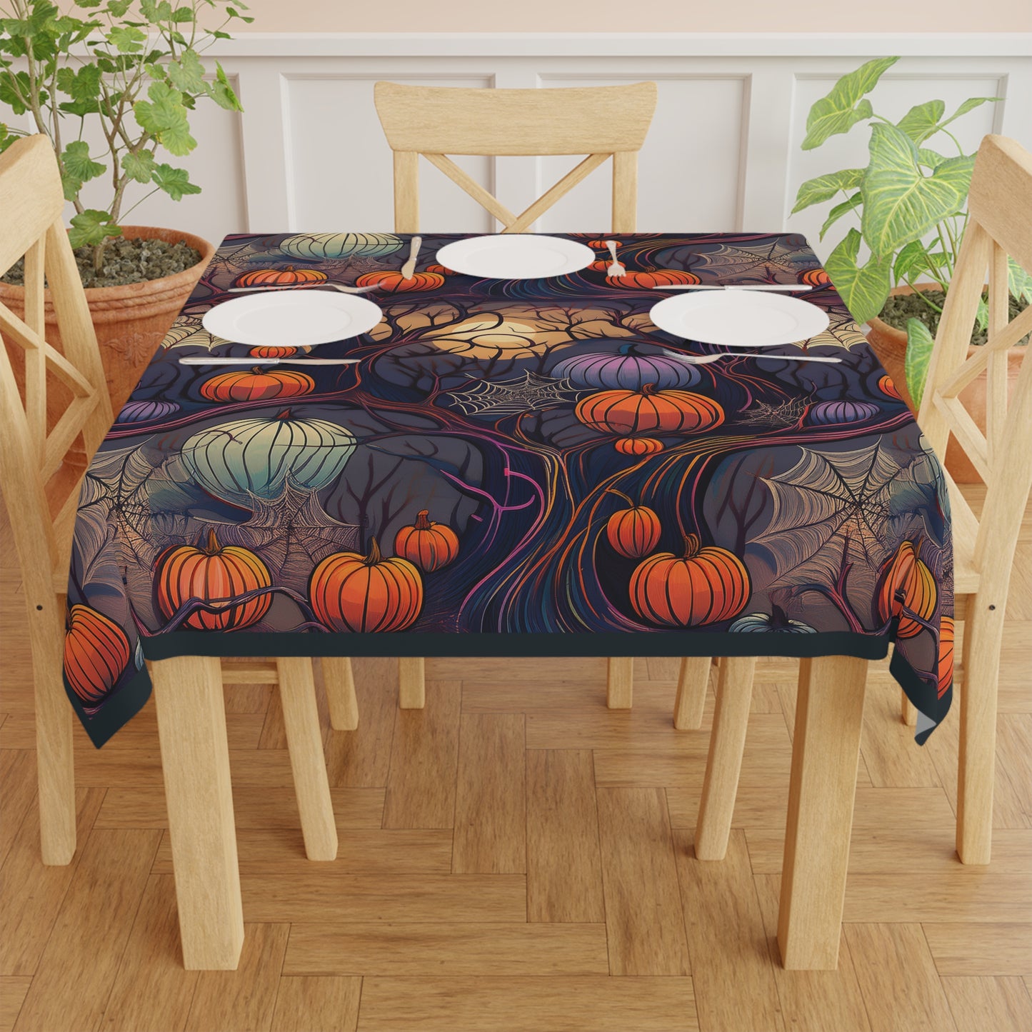 Autumn Enchanted Tablecloth | Fall Décor, Halloween Table Setting, Cozy Gatherings, Thanksgiving Table Cover, Harvest Feast