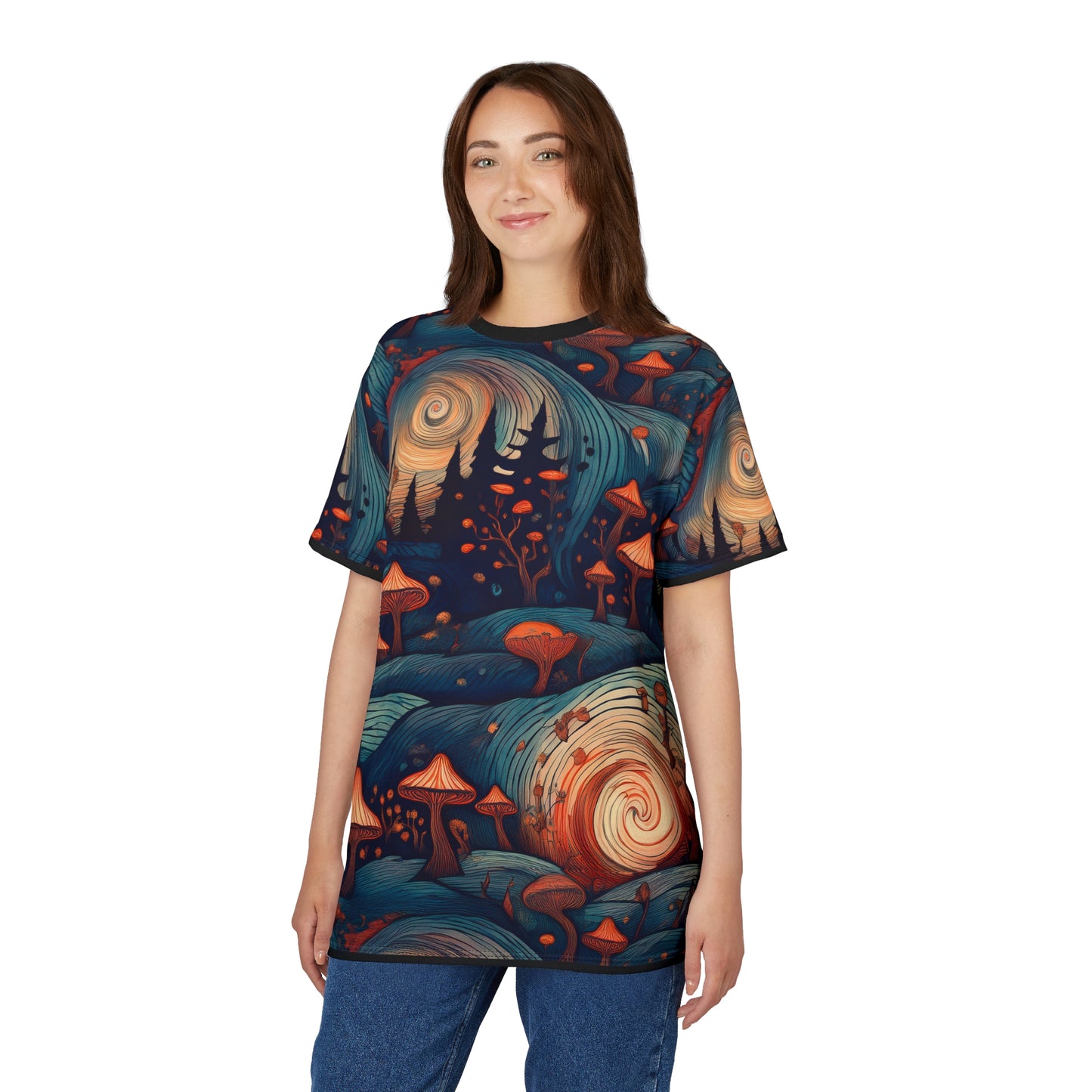 Psychedelic Mushroom Unisex Tee - Vibrant Art for Nature Lovers