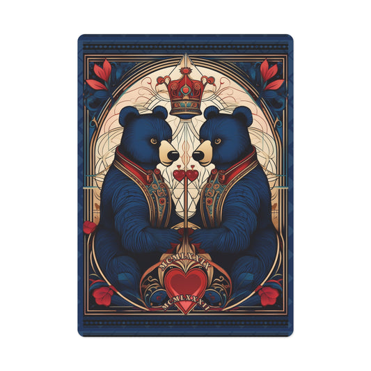 Elegant Bear-Designed Poker Cards | Unique Card Games for Friends, Game Night, Gifts, Poker Enthusiasts, Collectibles
