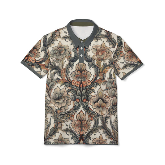 Vintage Floral Polo Shirt