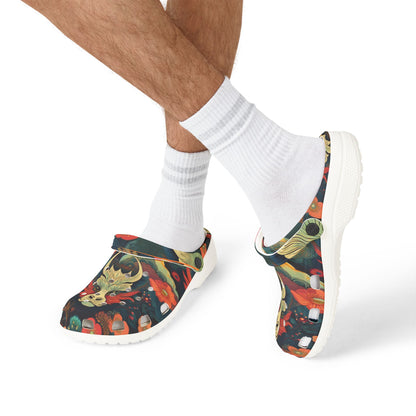 Artistic EVA Foam Rubber Clogs - Dragon Design for Comfort and Style