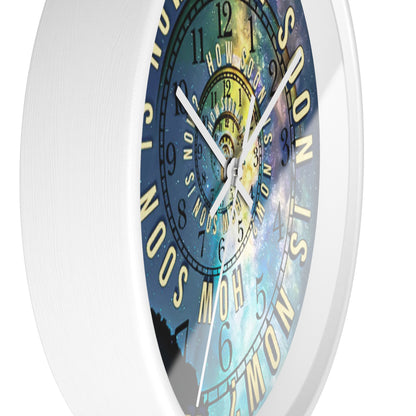 Galaxy Wall Clock, Time and Space, How Soon Is Now Song Title, Spiral Design Clock, Music Lover Gift, Unique Decor, Celestial Space Clock