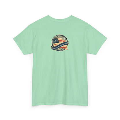 Progressive Patriot- Unisex Heavy Cotton Tee, Retro T-Shirt, Casual Wear, Gift for Activists, Independence Day, Protests, Everyday Apparel