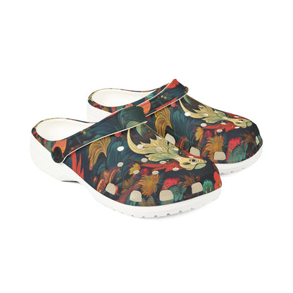 Artistic EVA Foam Rubber Clogs - Dragon Design for Comfort and Style
