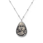 Bohemian Oval Necklace with Wave and Face Design, Unique Jewelry Gift, Ocean Lover, Nature-Inspired Pendant, Artisan Necklace, Unique