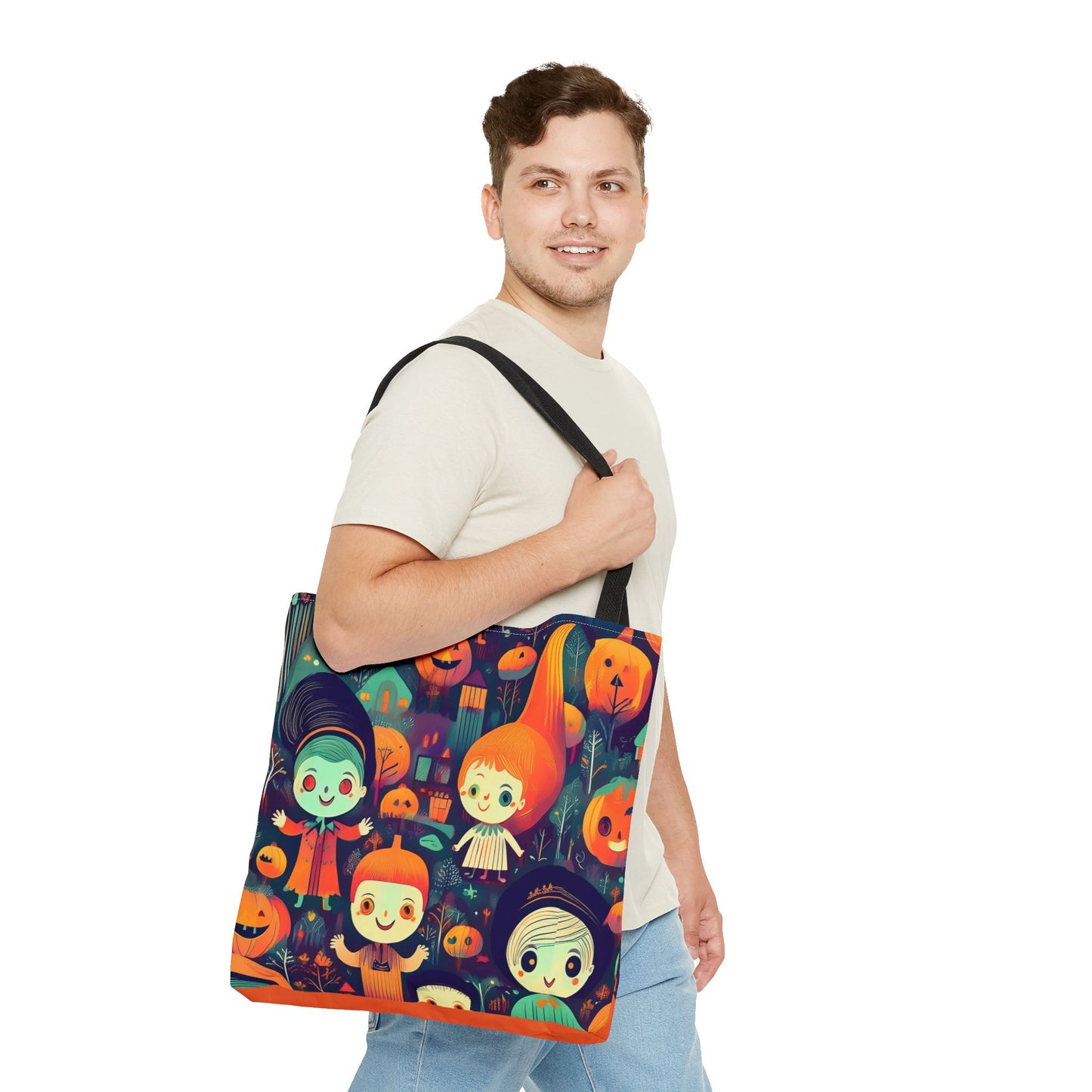 Halloween Trick-or-Treat Kids - Carry all Tote, Ideal for Parties, Eco-Friendly Reusable Shopper, Halloween Gift