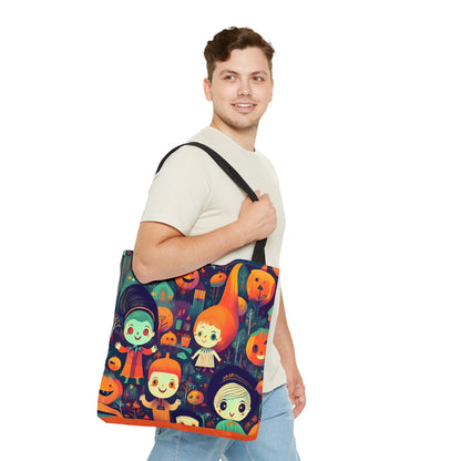 Halloween Trick-or-Treat Kids - Carry all Tote, Ideal for Parties, Eco-Friendly Reusable Shopper, Halloween Gift