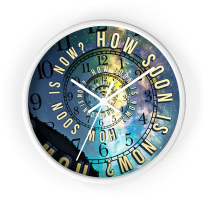 Galaxy Wall Clock, Time and Space, How Soon Is Now Song Title, Spiral Design Clock, Music Lover Gift, Unique Decor, Celestial Space Clock