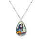 Handcrafted Pendant w/ Jesus Playing Guitar, Spiritual Jewelry, Gift for Music Lovers, Religious Necklace, Boho Accessories, Unique art