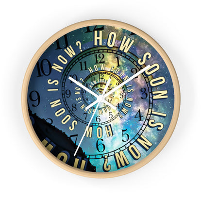 Galaxy Wall Clock, Time and Space, How Soon Is Now Song Title, Spiral Design Clock, Music Lover Gift, Unique Decor, Celestial Space Clock