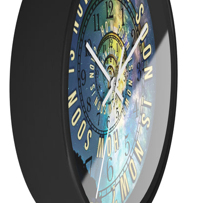 Galaxy Wall Clock, Time and Space, How Soon Is Now Song Title, Spiral Design Clock, Music Lover Gift, Unique Decor, Celestial Space Clock