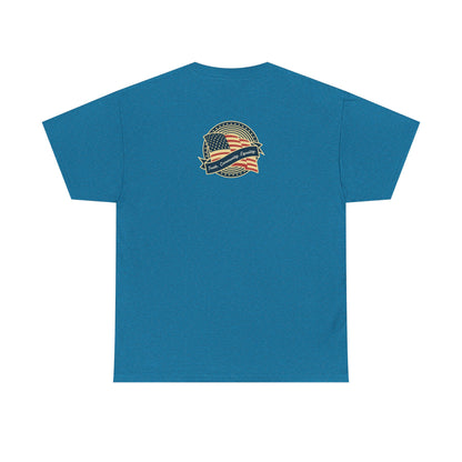 Progressive Patriot- Unisex Heavy Cotton Tee, Retro T-Shirt, Casual Wear, Gift for Activists, Independence Day, Protests, Everyday Apparel