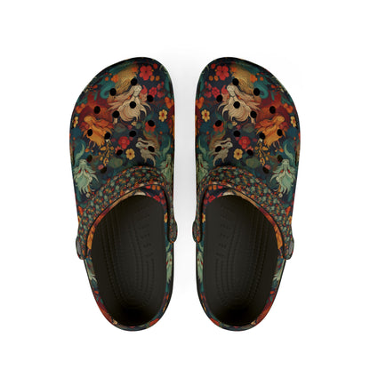 Colorful EVA Foam Rubber Clogs - Multiple Dragon Design for Comfort and Style