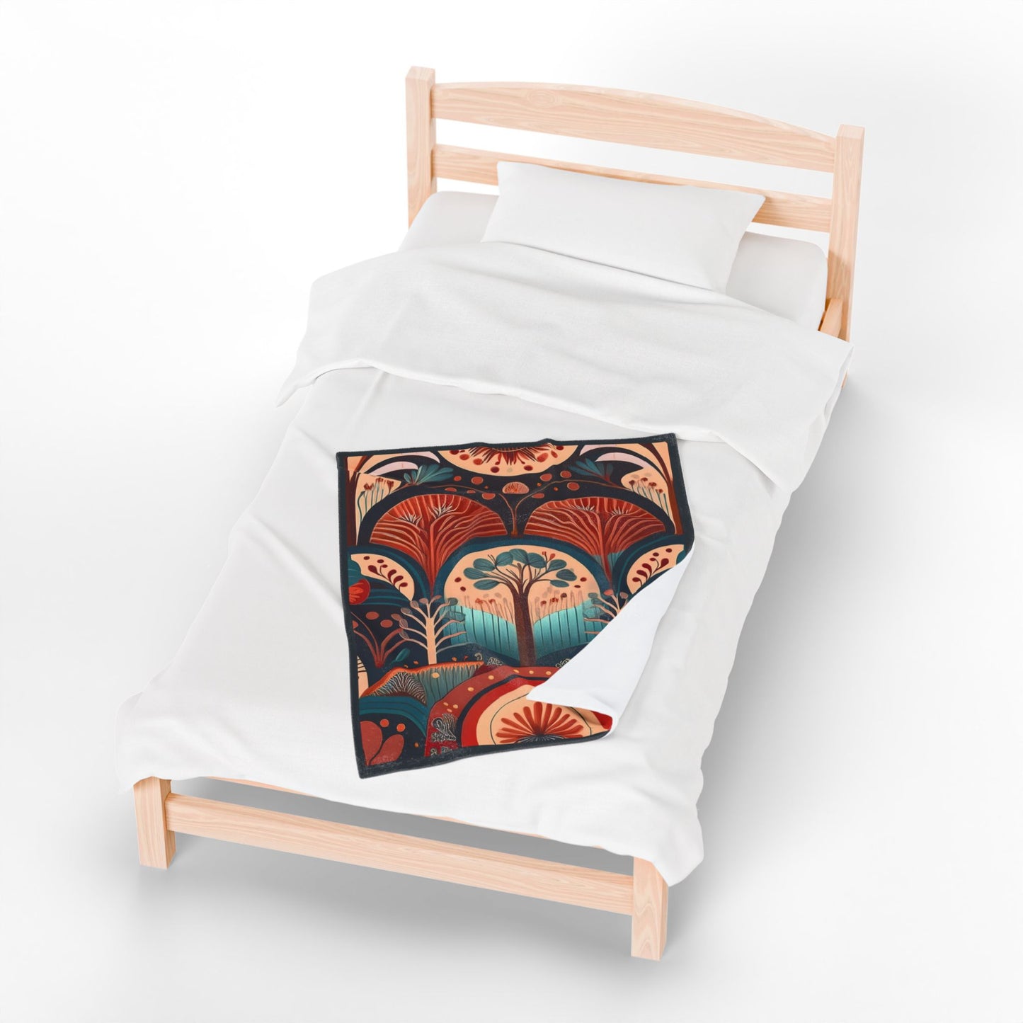 Throw Blanket - Art Deco Tree Pattern Design