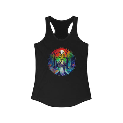 Tank Top, Rainbow Forest Hiking Adventure, Women's Workout Shirt, Nature Lover Gift, Sleeveless Tee, Summer Outdoor Clothing