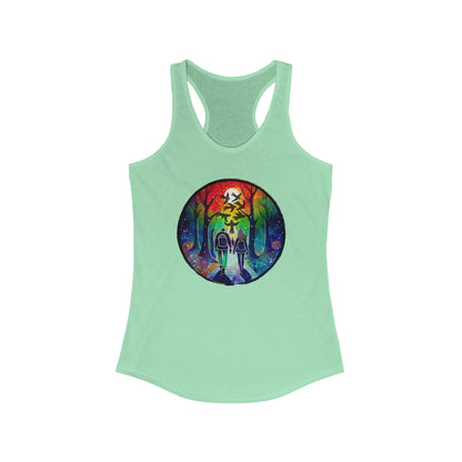 Tank Top, Rainbow Forest Hiking Adventure, Women's Workout Shirt, Nature Lover Gift, Sleeveless Tee, Summer Outdoor Clothing