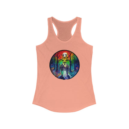 Tank Top, Rainbow Forest Hiking Adventure, Women's Workout Shirt, Nature Lover Gift, Sleeveless Tee, Summer Outdoor Clothing