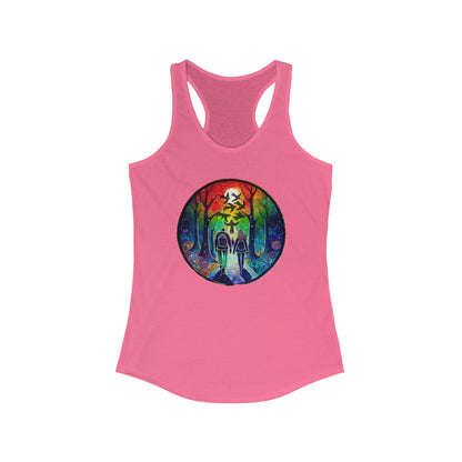 Tank Top, Rainbow Forest Hiking Adventure, Women's Workout Shirt, Nature Lover Gift, Sleeveless Tee, Summer Outdoor Clothing