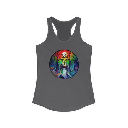 Tank Top, Rainbow Forest Hiking Adventure, Women's Workout Shirt, Nature Lover Gift, Sleeveless Tee, Summer Outdoor Clothing