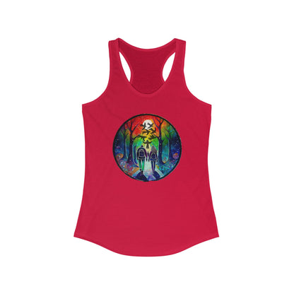 Tank Top, Rainbow Forest Hiking Adventure, Women's Workout Shirt, Nature Lover Gift, Sleeveless Tee, Summer Outdoor Clothing