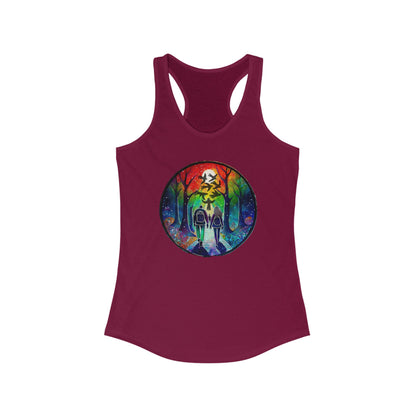 Tank Top, Rainbow Forest Hiking Adventure, Women's Workout Shirt, Nature Lover Gift, Sleeveless Tee, Summer Outdoor Clothing