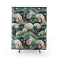 Elegant Floral Sea Shower Curtain - Nature-Inspired Bathroom Decor