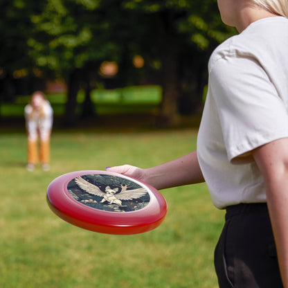 Artistic Frisbee with Whimsical Flying Dog and Orchard Design, Outdoor Fun, Gift for Nature Lovers, Unique Frisbee for Kids & Adults